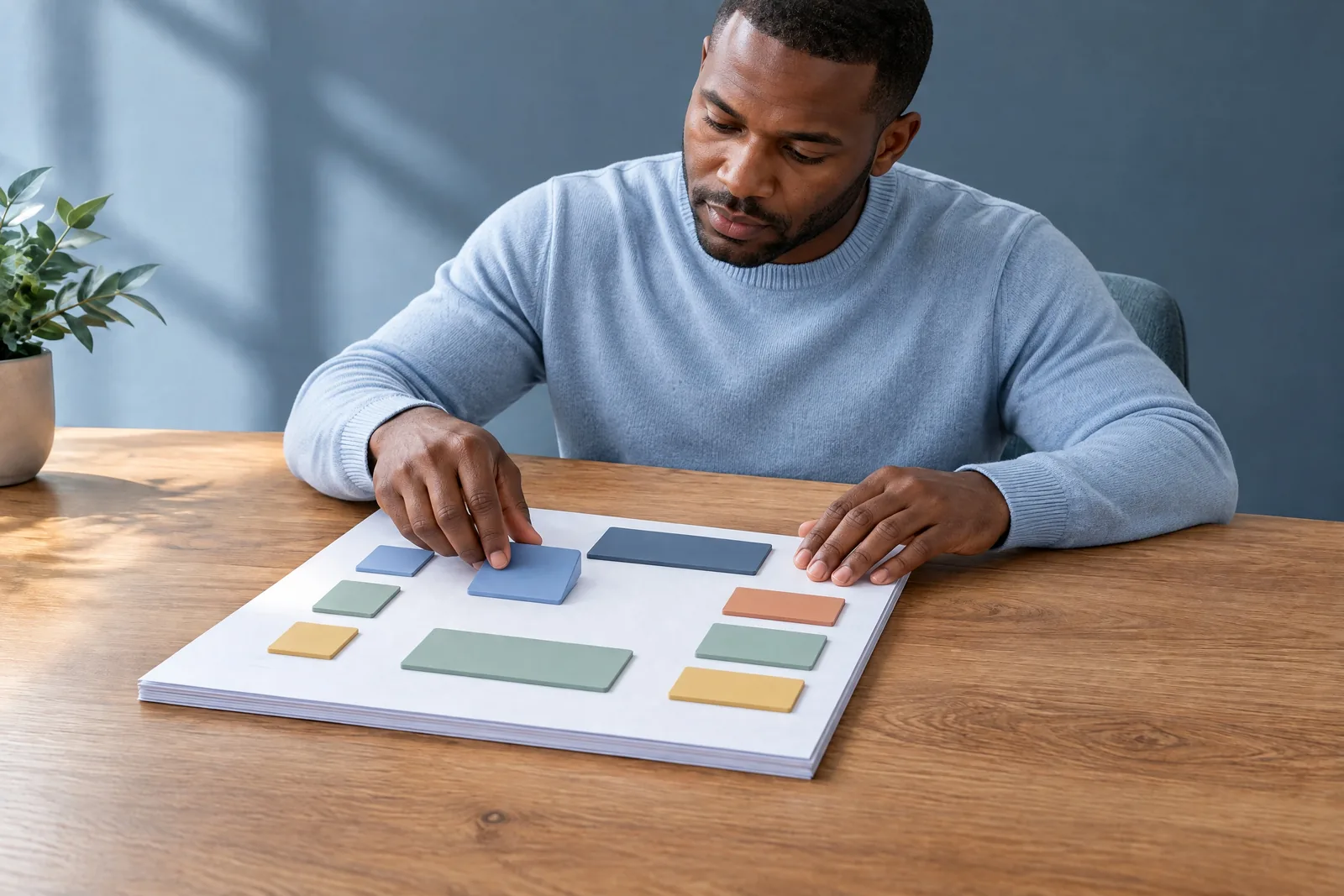 Illustrative Court & Custody editorial visual: Court And Custody Routine Color Blocks.